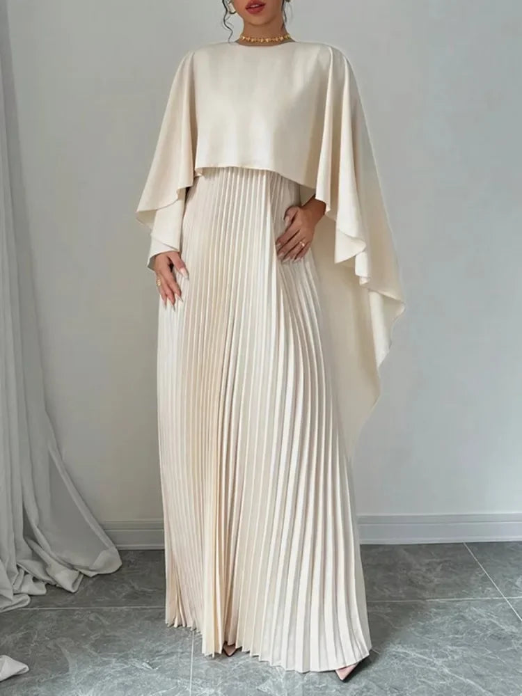 Low Cape Maxi Dress