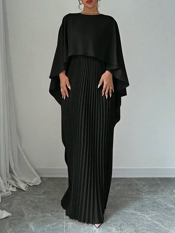 Low Cape Maxi Dress