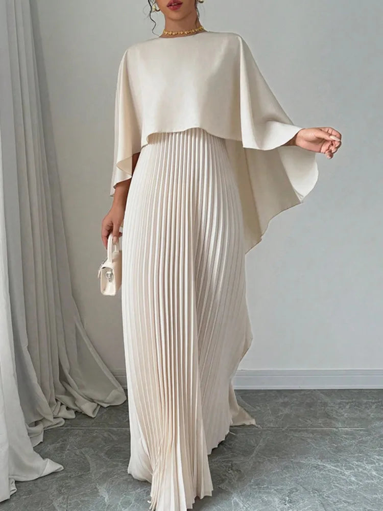 Low Cape Maxi Dress