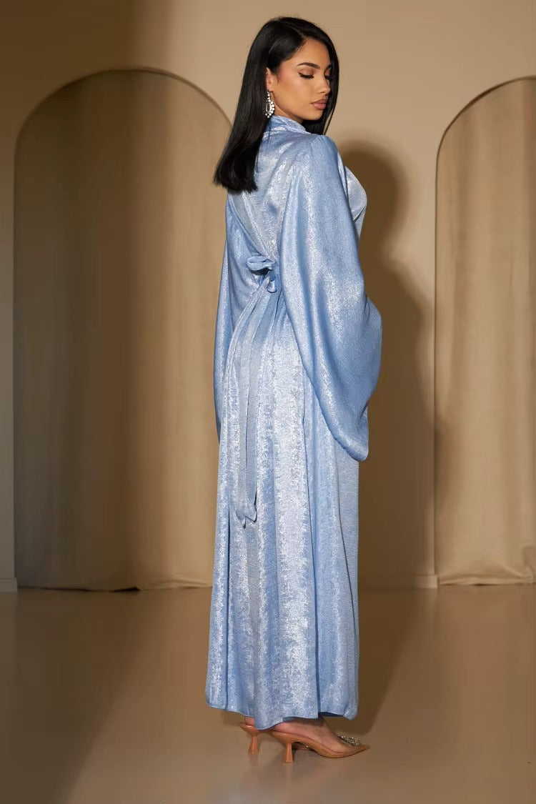 Sky Blue Elegance Abaya Dress