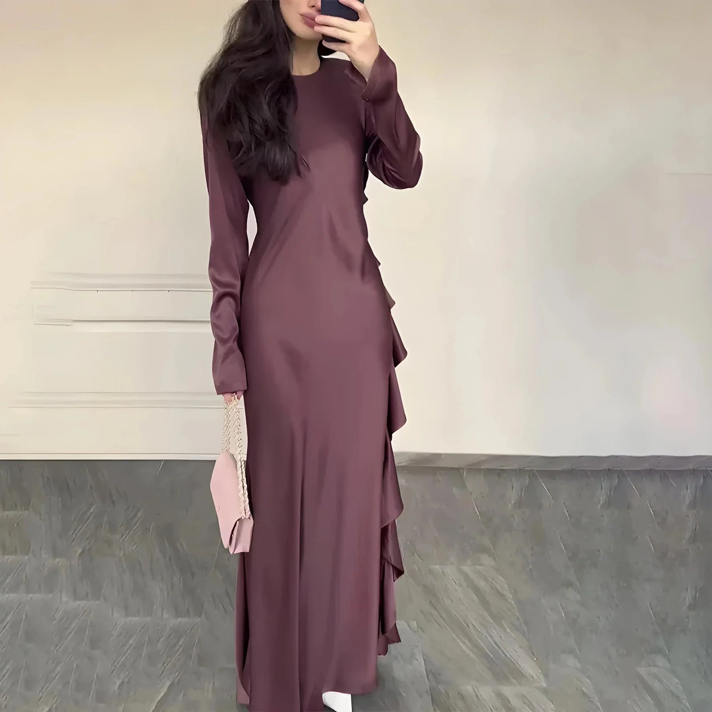 Autumn Vibe Modest Maxi Dress