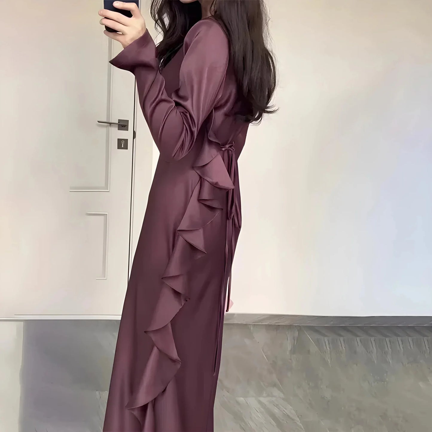 Autumn Vibe Modest Maxi Dress