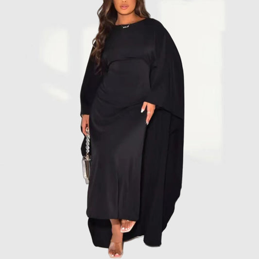 Modest Batwing Sleeve Maxi Dress