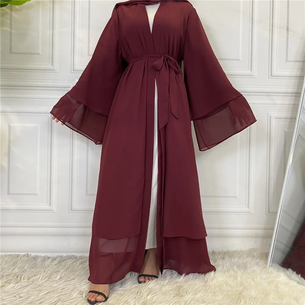 Breezy Chiffon Kimono with Wide Sleeves