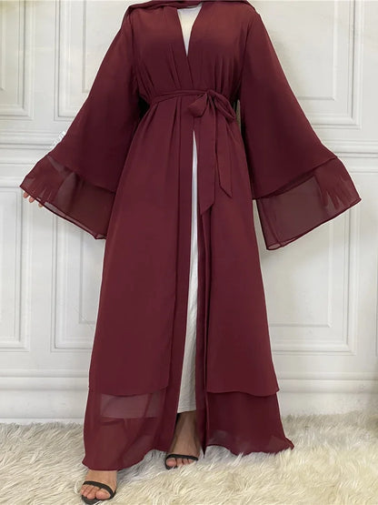 Breezy Chiffon Kimono with Wide Sleeves