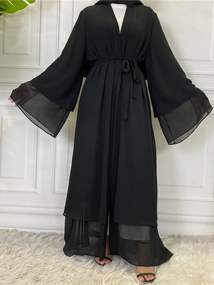 Breezy Chiffon Kimono with Wide Sleeves