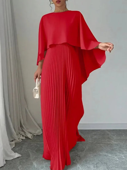 Low Cape Maxi Dress
