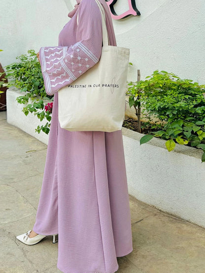 Kimono with Keffiyeh Embroidery