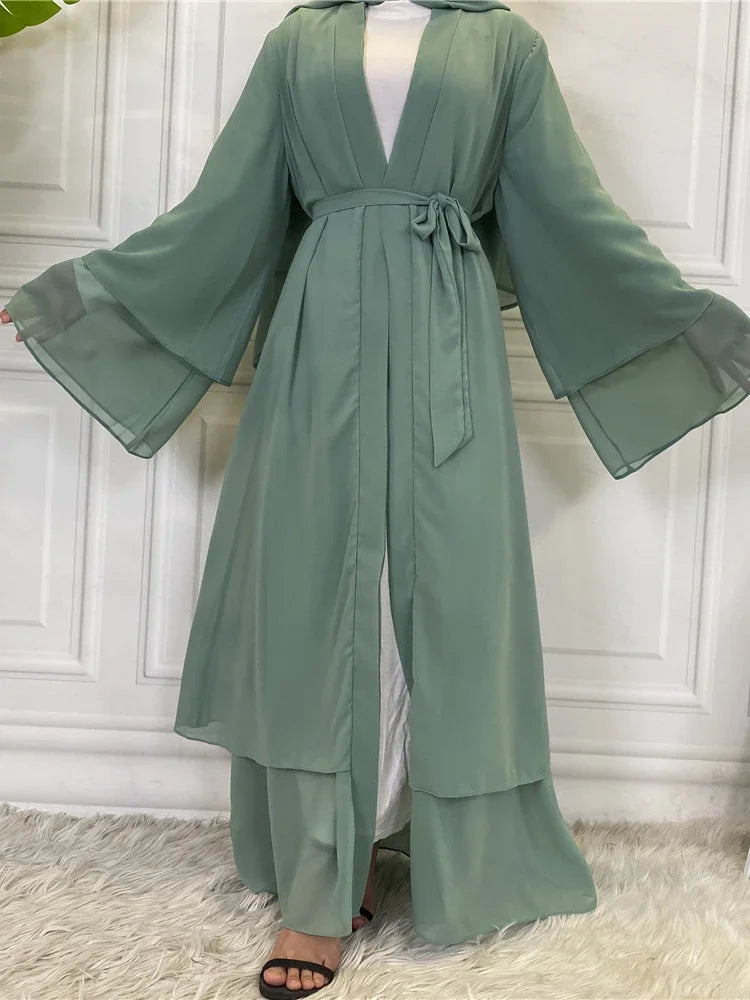 Breezy Chiffon Kimono with Wide Sleeves