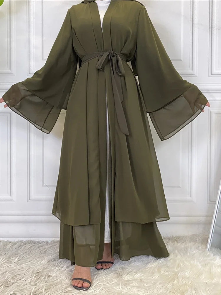 Breezy Chiffon Kimono with Wide Sleeves