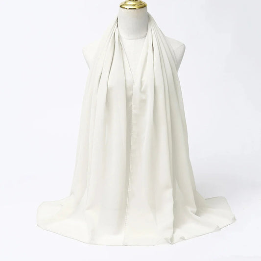 Chiffon Hijab CREAM WHITE