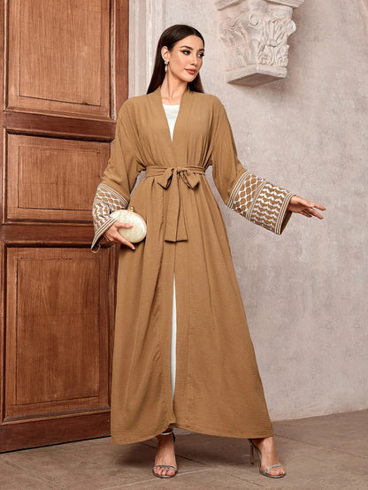 Kimono with Keffiyeh Embroidery