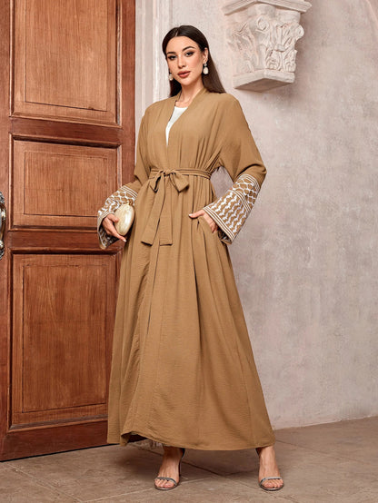 Kimono with Keffiyeh Embroidery