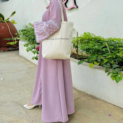 Kimono with Keffiyeh Embroidery